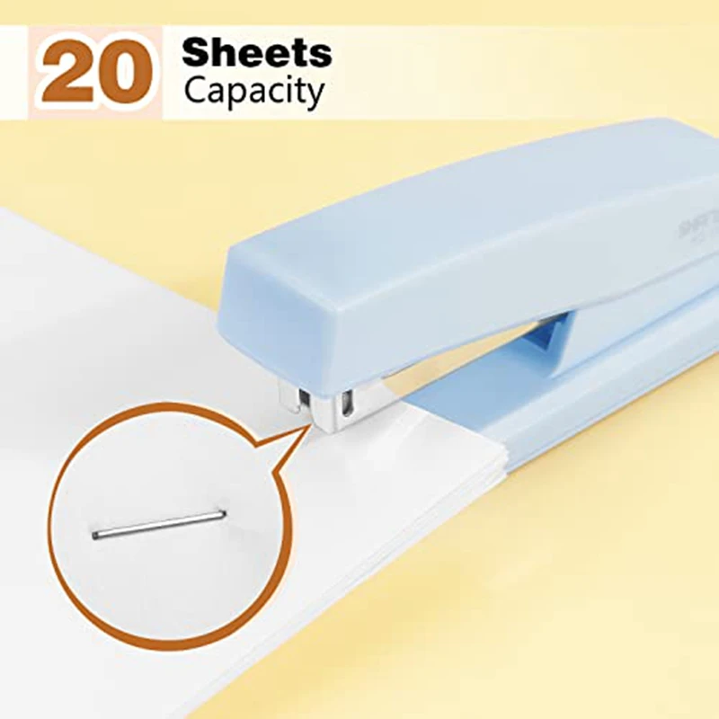 1 Piece Office Stapler For Desk Portable Durable Staplers Office Supplies (Pink)