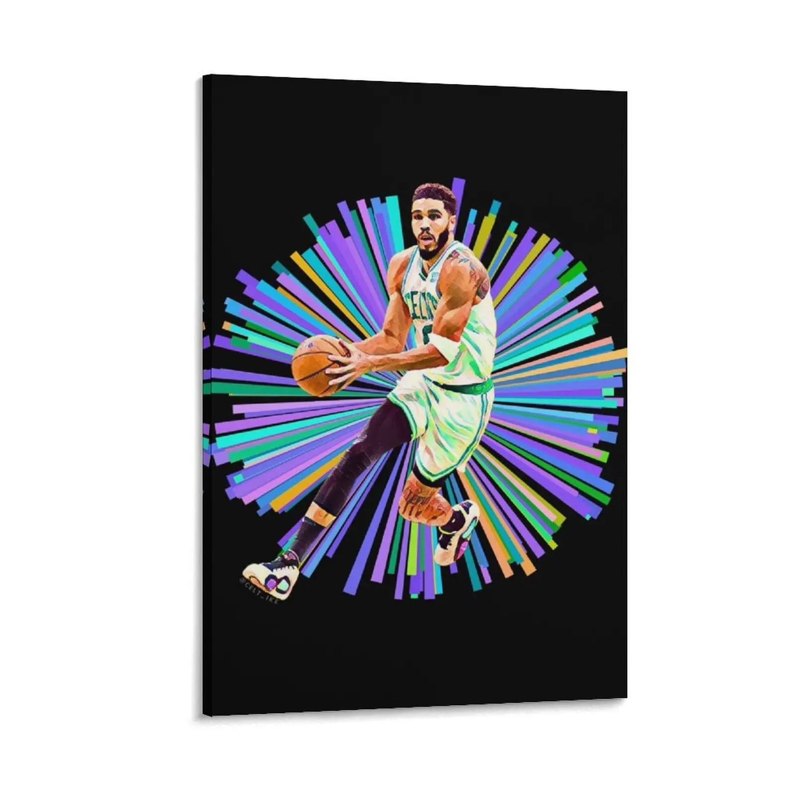 

Jayson Tatum ColorBurst Canvas Painting room decoration accessories posters luxury home decor anime posters