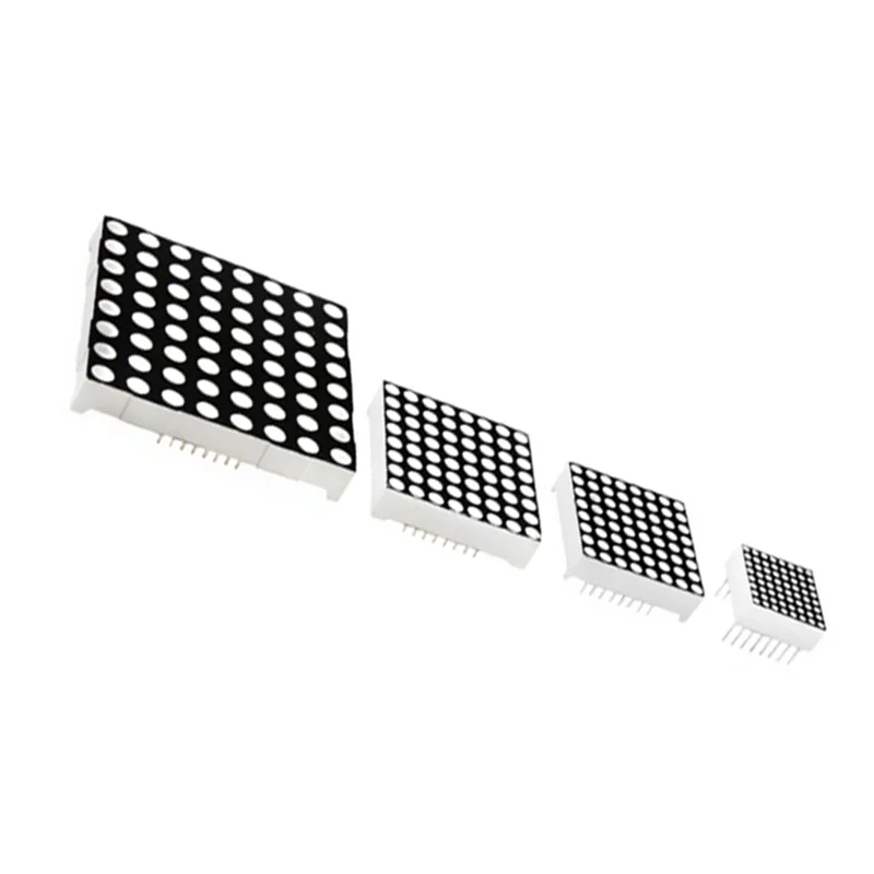 1PCS Red dot matrix LED digital tube 1.9/3/3.7/5mm light-emitting digital screen module 8*8 circular dot display