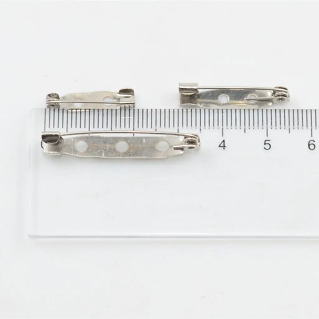 Shining Silver Bar Pins for Jewelry Findings Components Fashion Brooches DIY Beaded Crafts Clothing Decoration