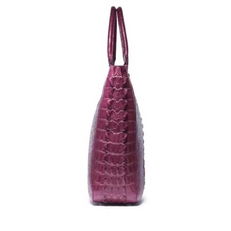 gete new Imported fashion crocodile handbag for lady  simple crocodile women handbag