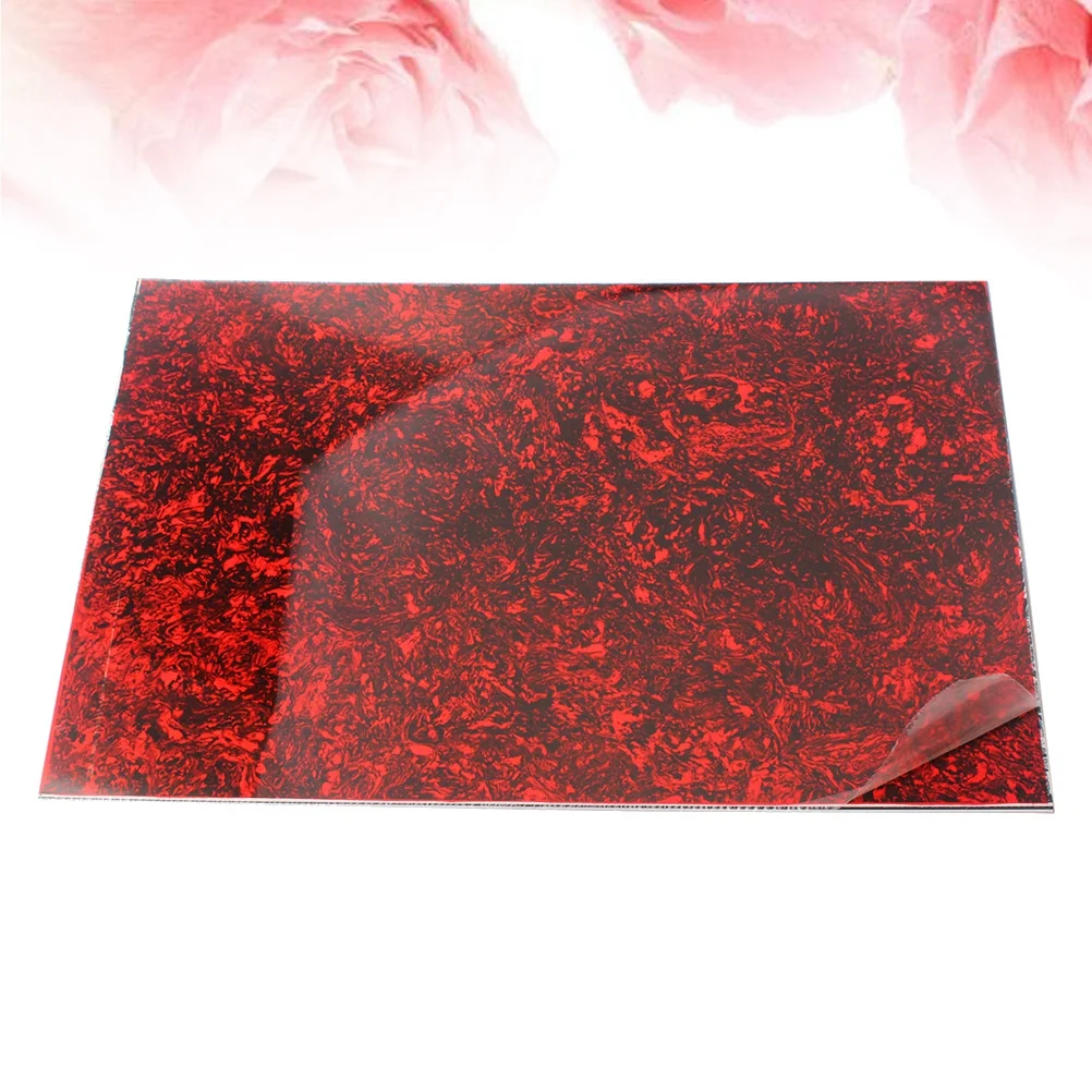 

44X29Cm Red Tortoise Shell Pickguard Blank Plate Acrylic Pvc Wear Resistant Scratch Protection For Acoustic Guitar Diy