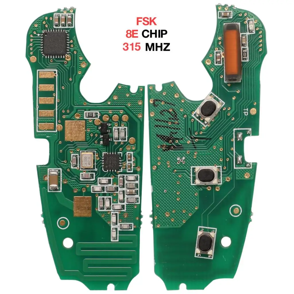 jingyuqin MQB Semi Intelligent Remote Key 3 Button Folding Flip Smart Car Key Fob For Audi A6 A6L Q7 S6 315/433/868Mhz