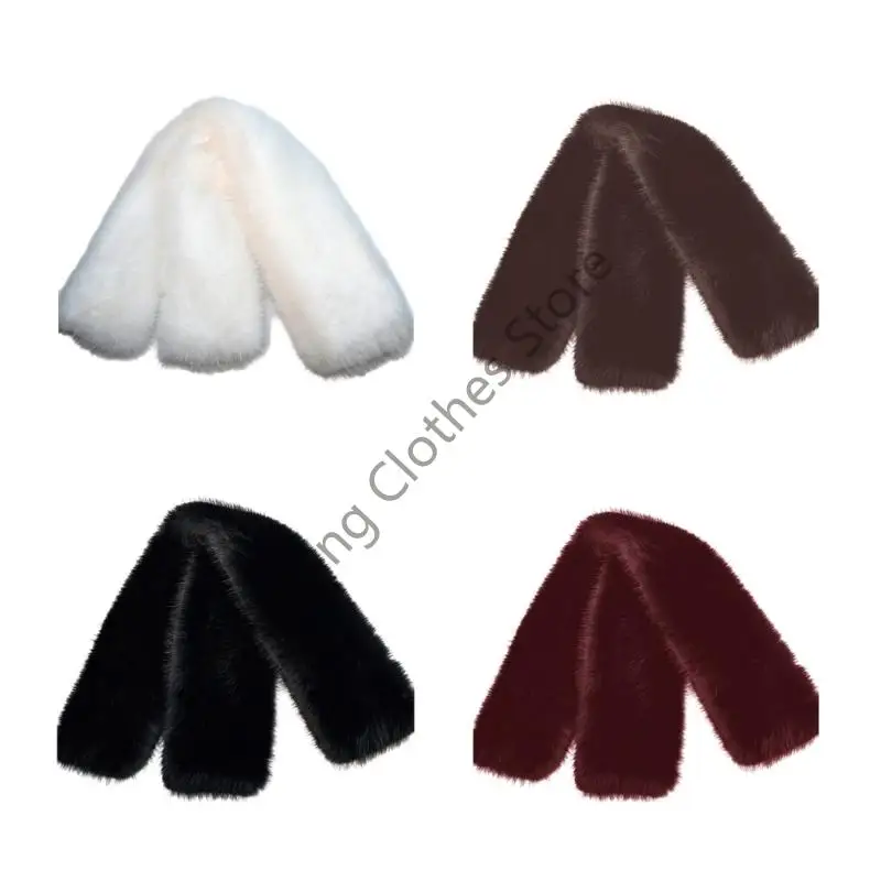 

M68A Winter Ready Shawl Scarf Cozy Plush Shawl Unisex Design Soft Plush Cold Weather Companion