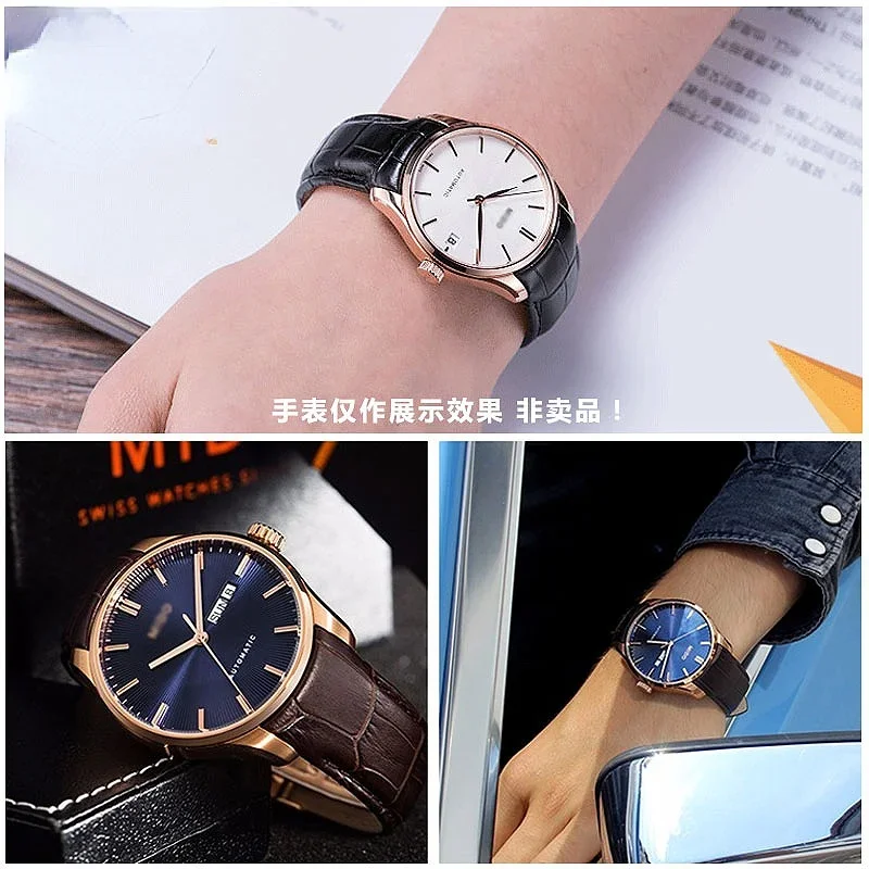 Genuine Leather Watch Strap for Mido M024 Soft Waterproof Leather Watch Band M024407a/630A Bruna Series 20 21mm Men image 4