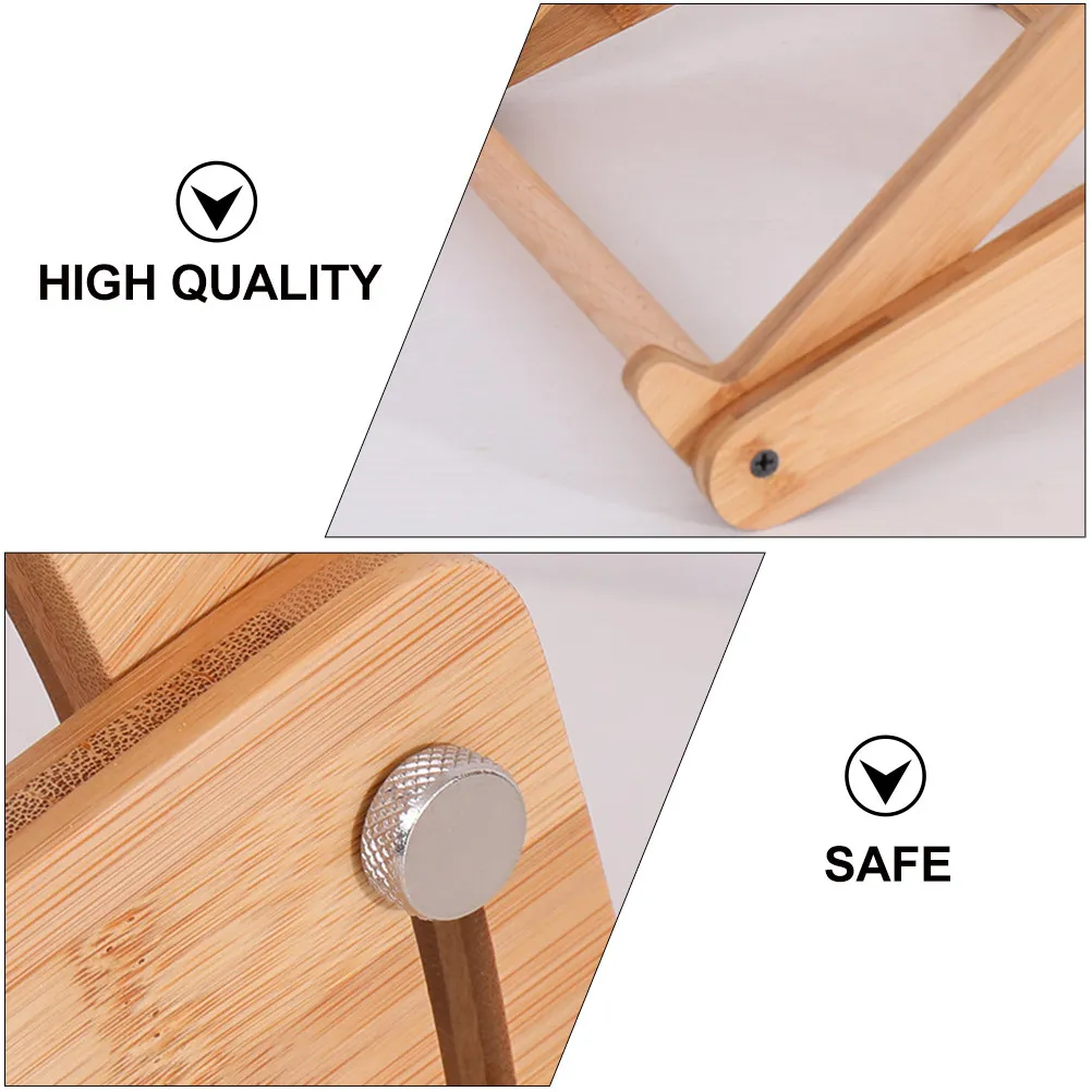 1Pcs Wooden Laptop Stand Height Adjustable Ergonomic Monitor Riser with Hollow Heat Dissipation Design for Notebook Computer