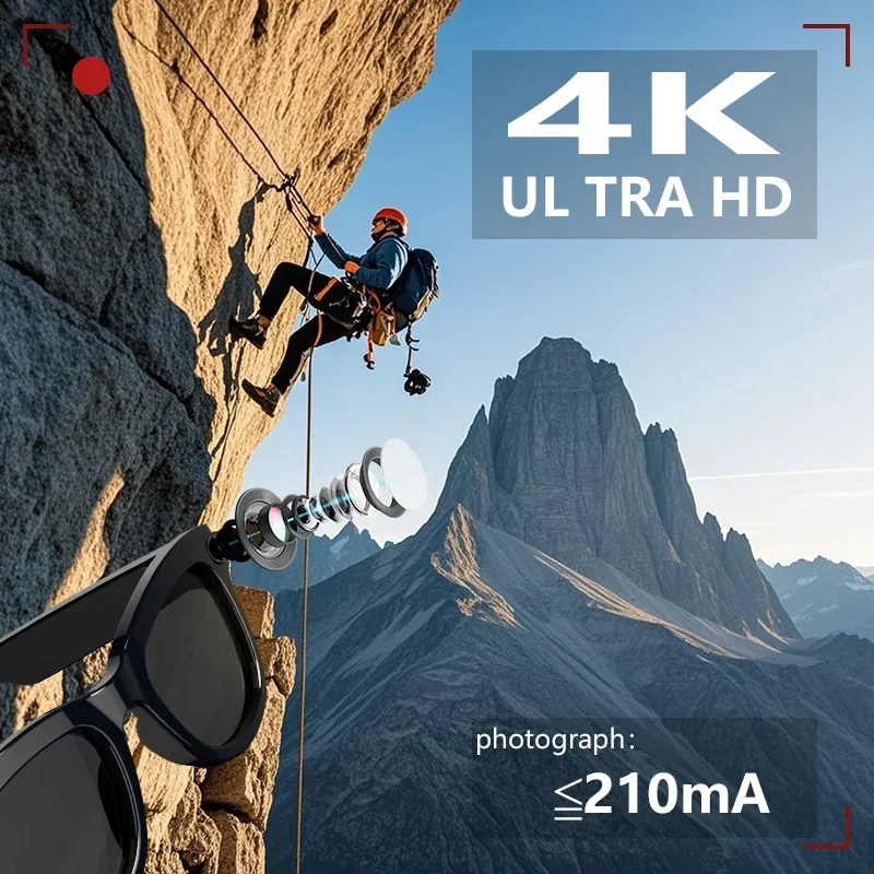 Nuevas gafas inteligentes AI HD 1080P, gafas de sol polarizadas, Mini cámara, grabadora de vídeo, deportes de seguridad, videocámara de vigilancia DVR