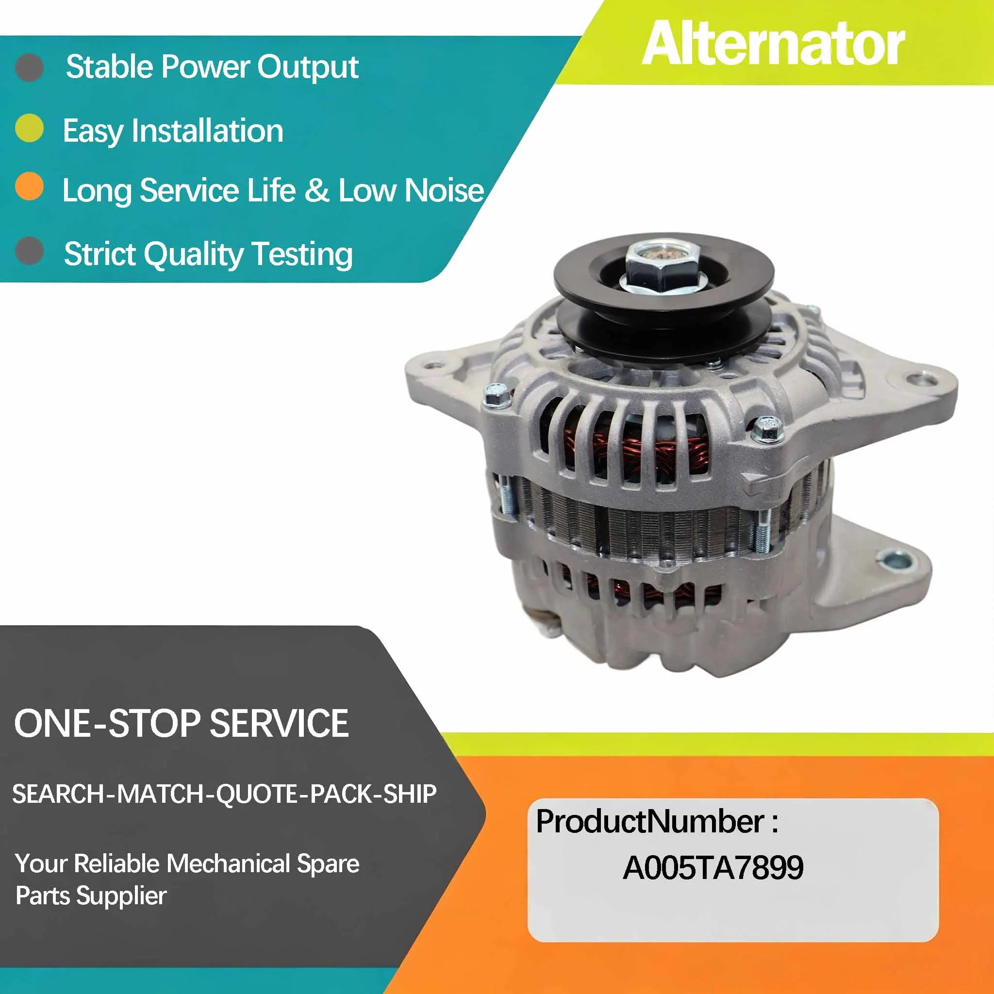 A005TA5577 12V Alternator For Kubota M110DT F5802 Engine 1999 2004