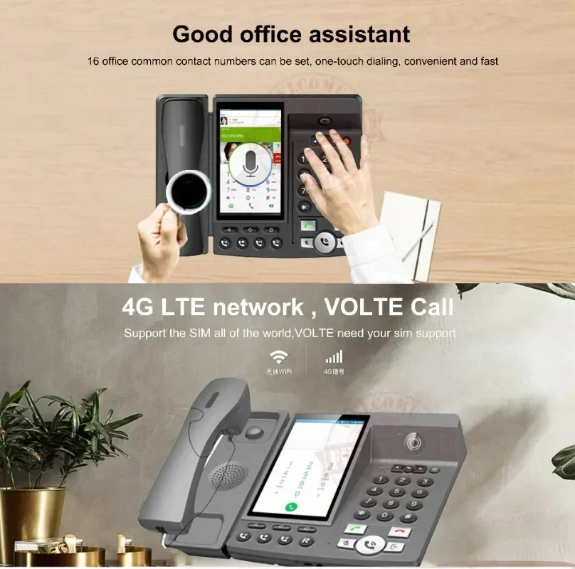Smart LTE 4G Fixed Wireless Landline Android 8.1  4G SIM Network Videophone Glob Universal Elderly WIFI Video Mobile Phone