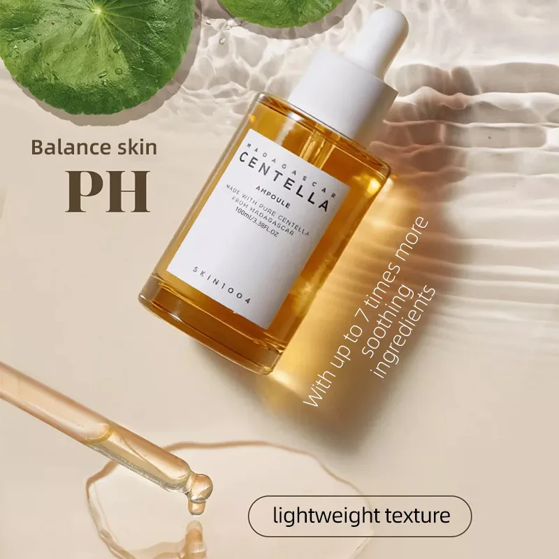 Serum Wajah Centella Asiatica Ampul Korea Pengontrol Minyak Menghilangkan Jerawat Esensi Pelembab untuk Produk Perawatan Kulit Kaca