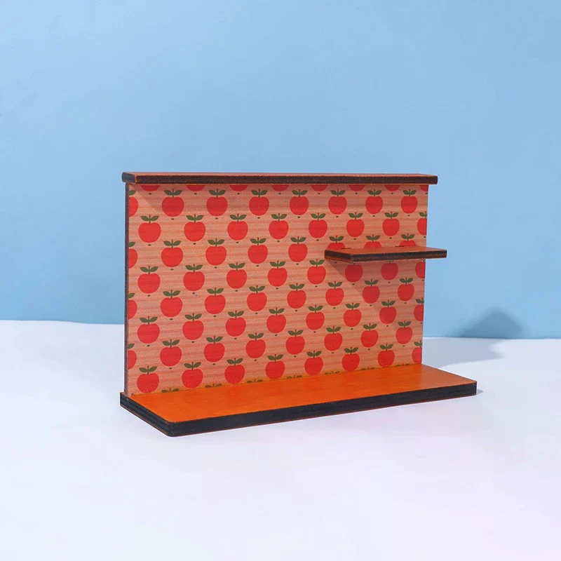 Estantería en miniatura para casa de muñecas, tablero de fondo de pared, modelo, muebles, accesorios para decoración de casa de muñecas, juguetes para niños, regalo, 1:12