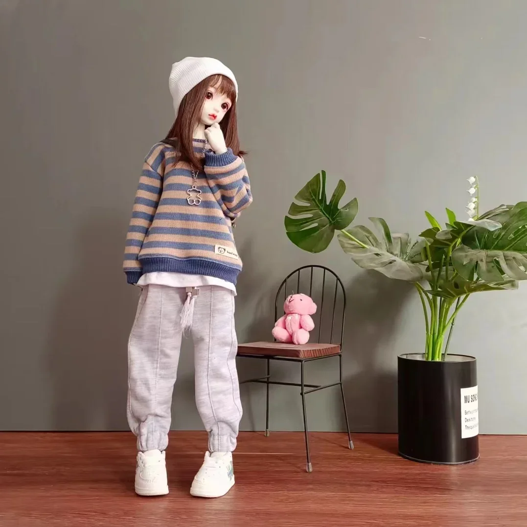 New 1/4 1/5 1/6 Doll's Clothes Fit To Male Female Bjd Doll Warm Casual Sportswear Set Diy Girl Toy Gift Fashion Doll Accessories