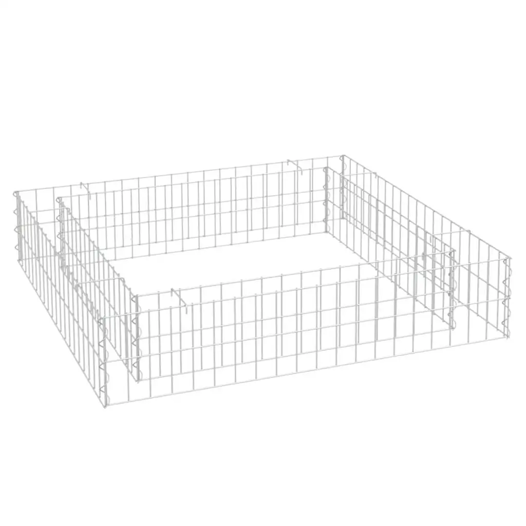 39.4x39.4x7.9 Galvanized Steel Gabion Raised Garden Bed - Durable Outdoor Planter