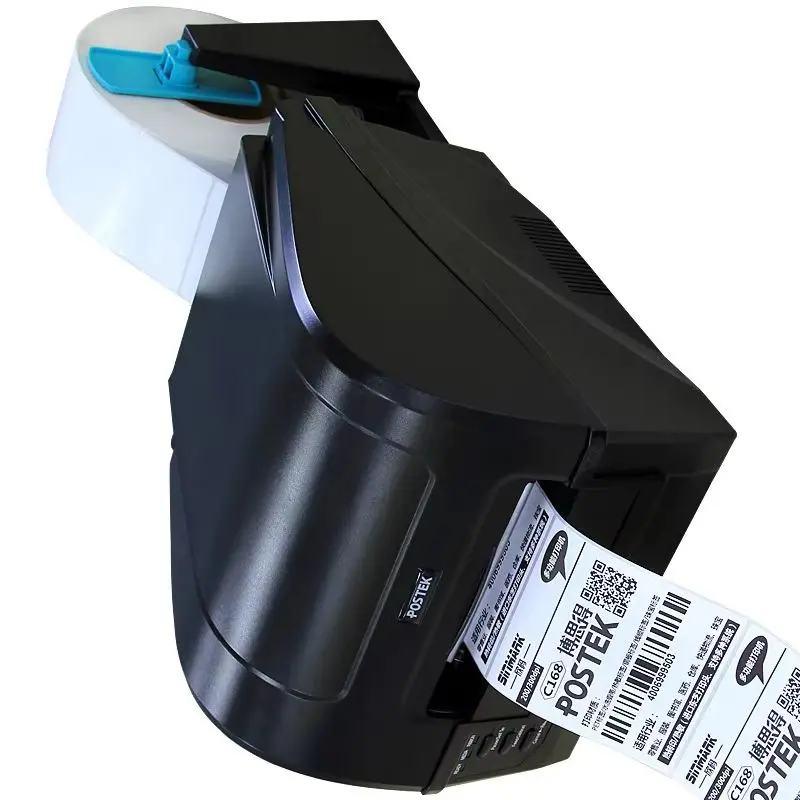 thermal transfer ribbon printer dumb silver paper coated paper C168 Barcode label sticker printer clothing tag jewelry label
