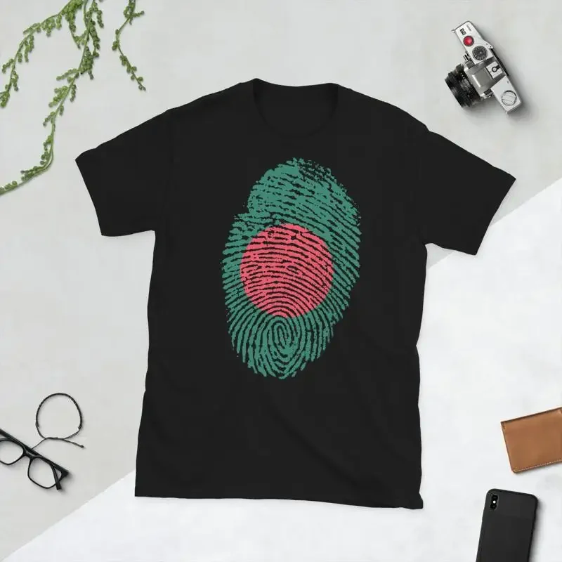 Thumbprint Fingerprint T-Shirt mit Bangladesch-Flagge