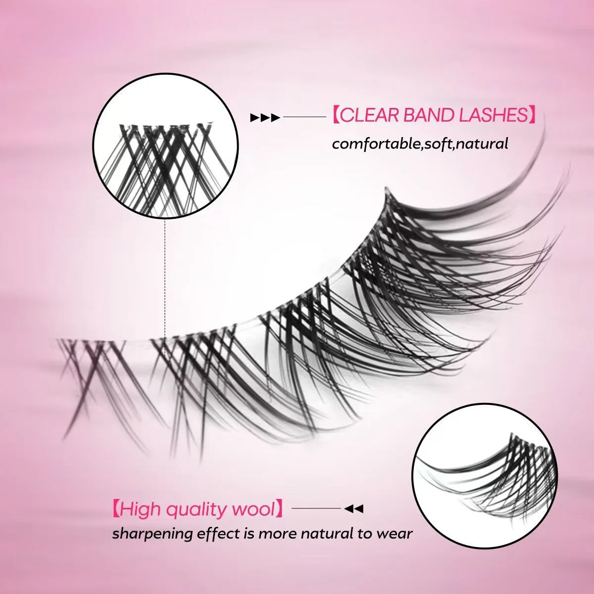 7組の混合長さつけまつげセット、ナチュラル＆キャットアイスタイル、CCUDカール、再利用可能、無臭