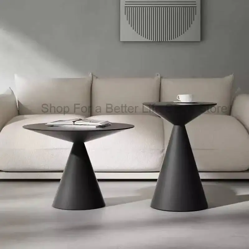

Tea Black Side Coffee Room Tables Living Luxury Round Coffee Tables Modern Small Table Basse Pour Salon Home Furniture YY50CT