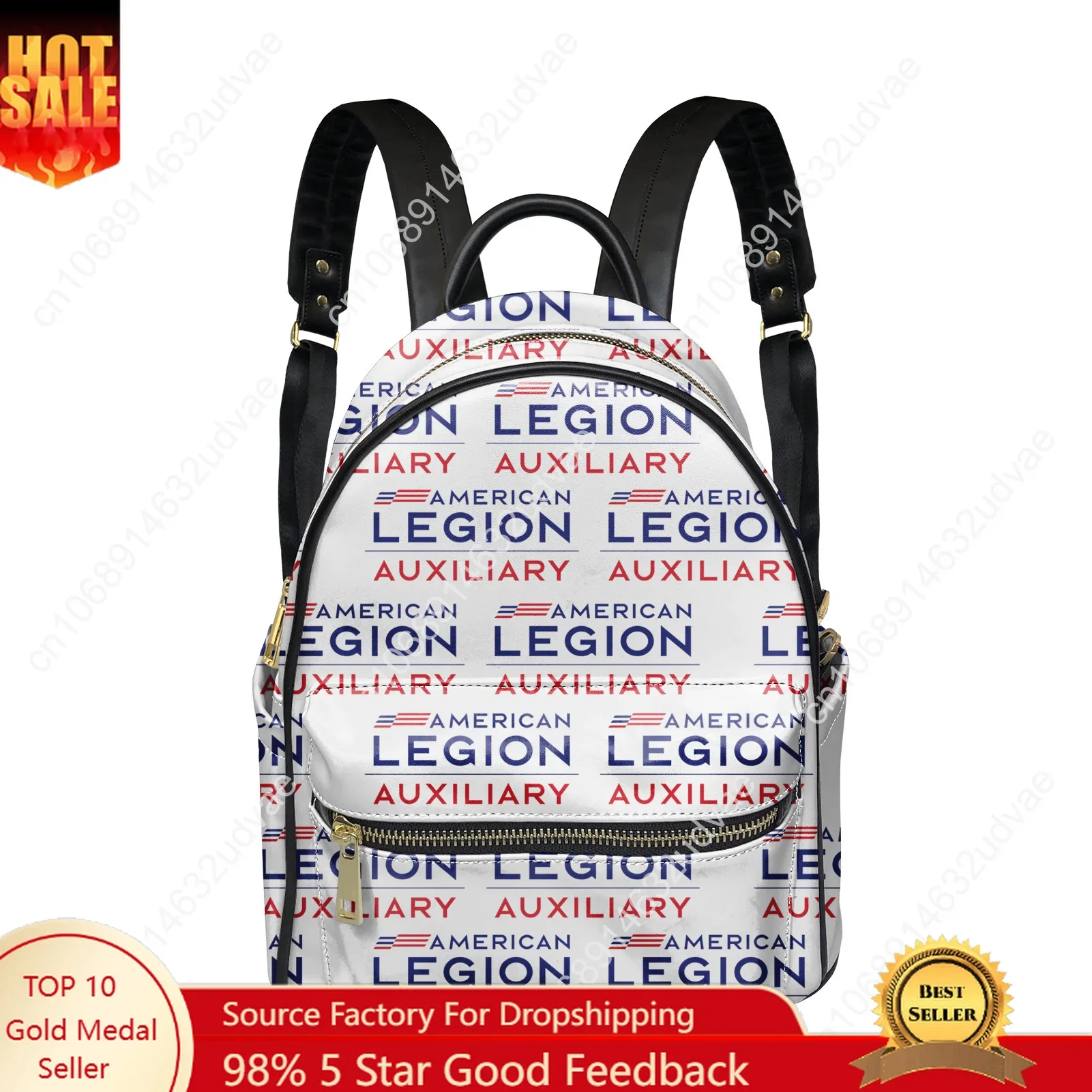 

American Legion Logo Backpack Womens Men Knapsack Personalized Text Image Double Shoulder Bag Business Rucksack Gift Daypack