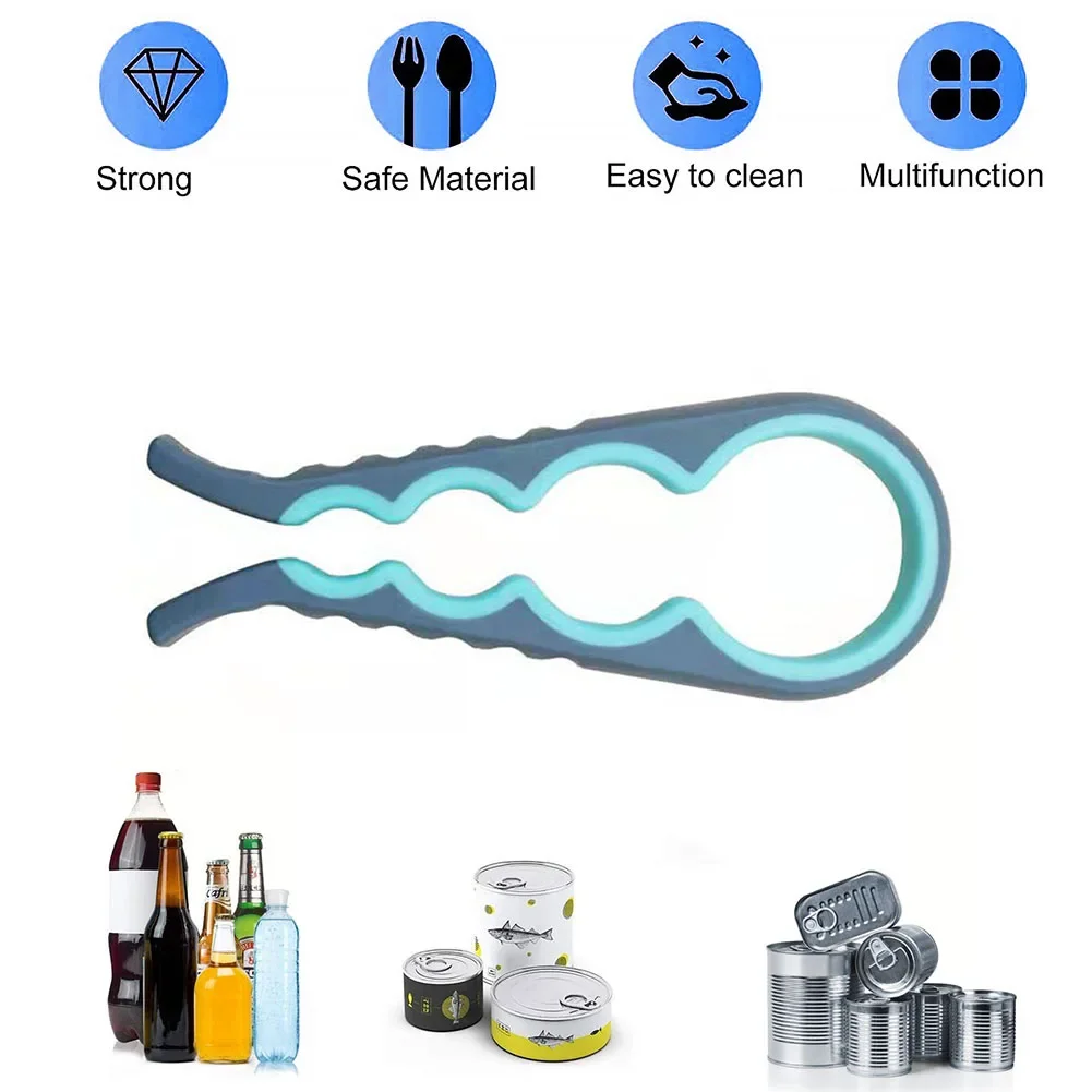 Manual Multifunctional Four In One Can Opener New Screw Cap Can Opener Non-Slip Twist Cap Bottle Opener Kitchen Gadget