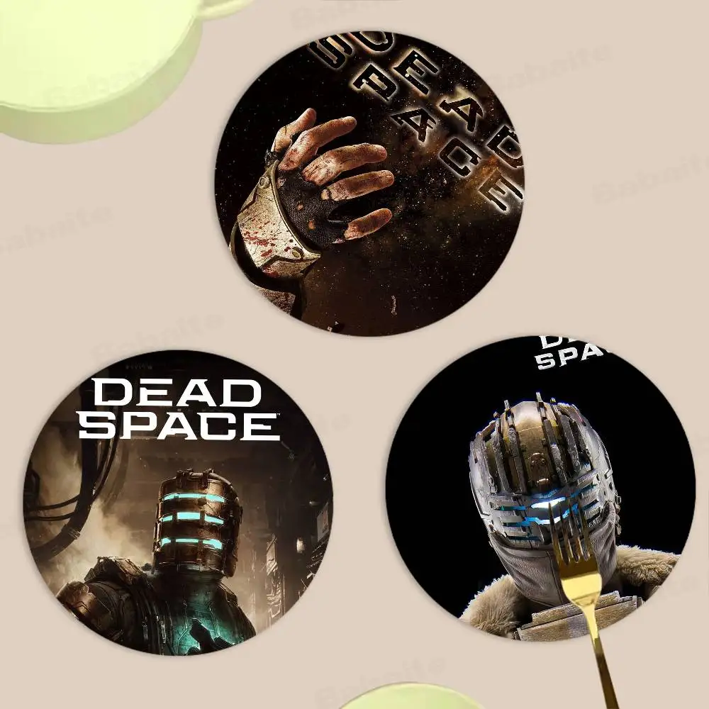 D-Dead Space Classic Movie Coaster Wooden Drink Tray Suitable for Restaurants and Coffee Shops Easy To Wash and Clean