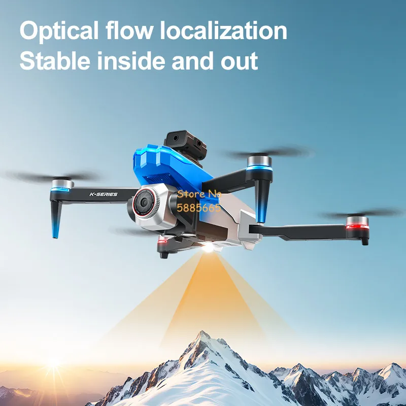 4K ESC Borstelloze Optische Stroom Hover FPV Afstandsbediening Met Scherm Drone 2.4G Obstakel vermijden 3D Roll Headless RC Quadcopter