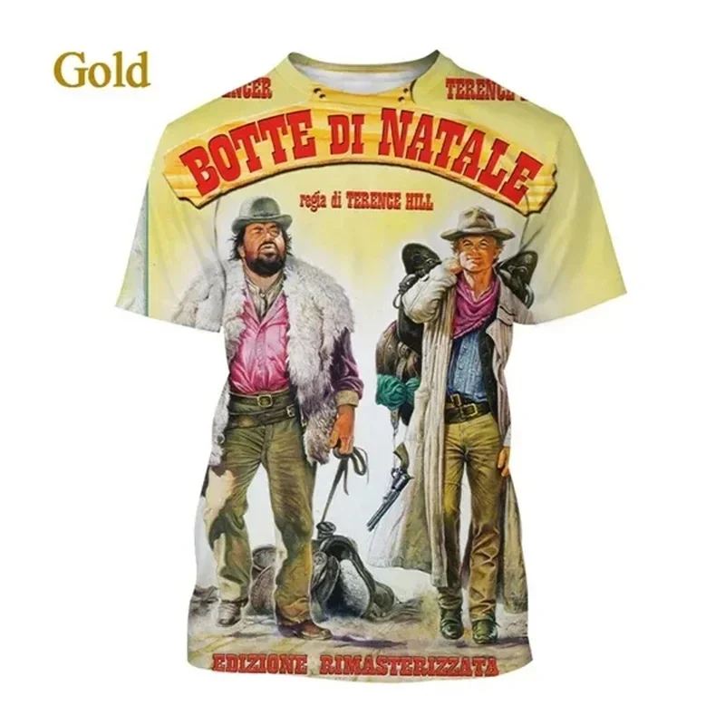 Bud Spencer Terence Hill Graphic T-Shirt Men\'S Game T-Shirt Women\'S Clothing Harajuku Fashion Street Clothing 3Dt T Shirt Top