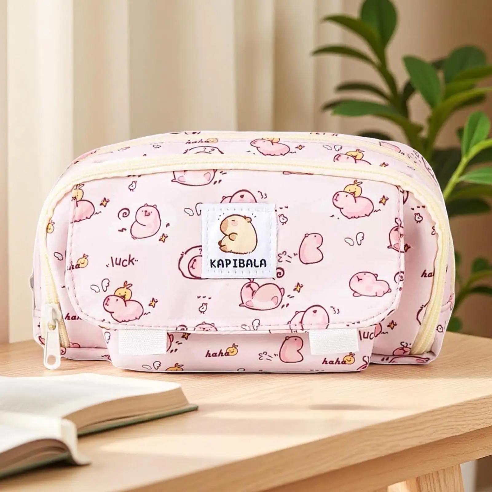 Капибара пенал большой емкости пенал широкий открывающийся рот держатель для канцелярских принадлежностей аксессуары чехол эстетическая сумка для