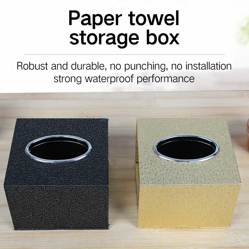 PU Leather Tissue Boxes Rectangular Napkin  Paper Holder Home Kitchen Organization  Supplies