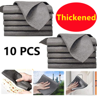 10/5PCS Car Thickened Magic Cleaning Cloth Reusable Microfiber Washing Rags Glass Wipe Towel For Kitchen Mirrors Auto Windows