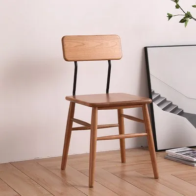 Customizable Modern Simple Small Apartment Japanese Light Luxury Leisure Backrest Chair Chocolate Chair