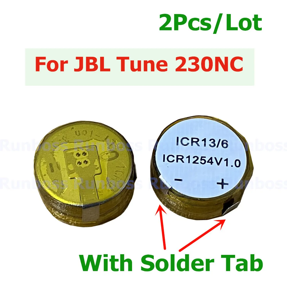 2Pcs/Lot CP1254 3.7v 70mAh Bluetooth Headset Battery For JBL Tune 230NC 230 NC TWS Earbuds T230NC