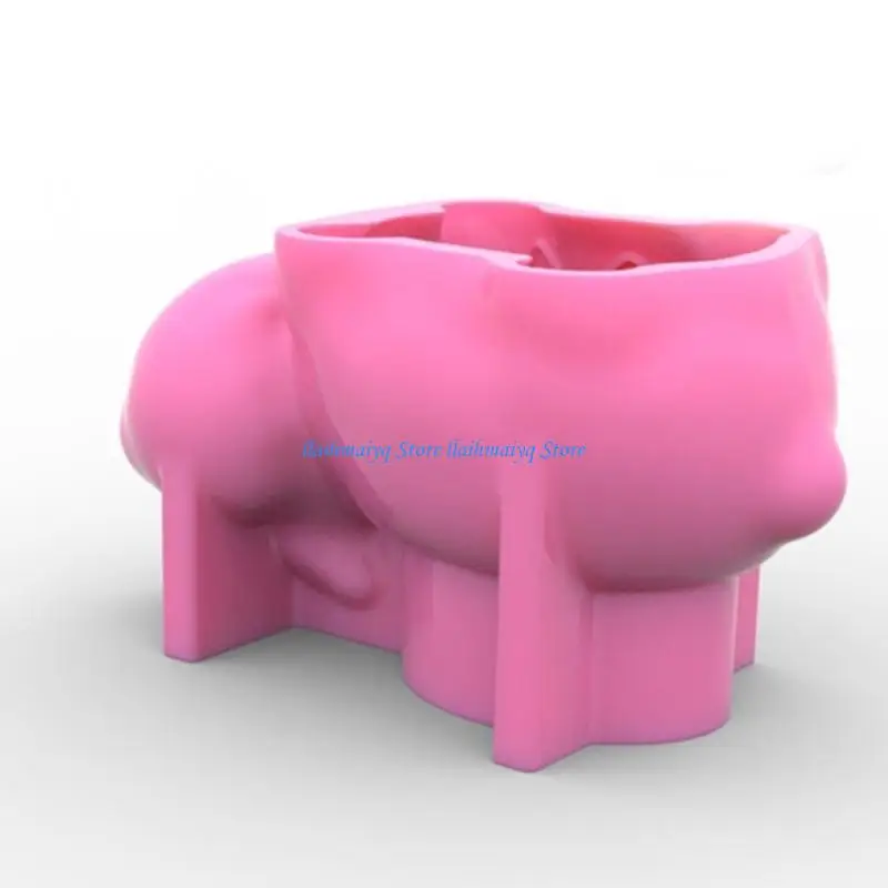 573B Handmade Dog Shaped Flower Pot Epoxy Resin Mold Succulents Potted Cement Pot Silicone Mould DIY Crafts Home Decorations