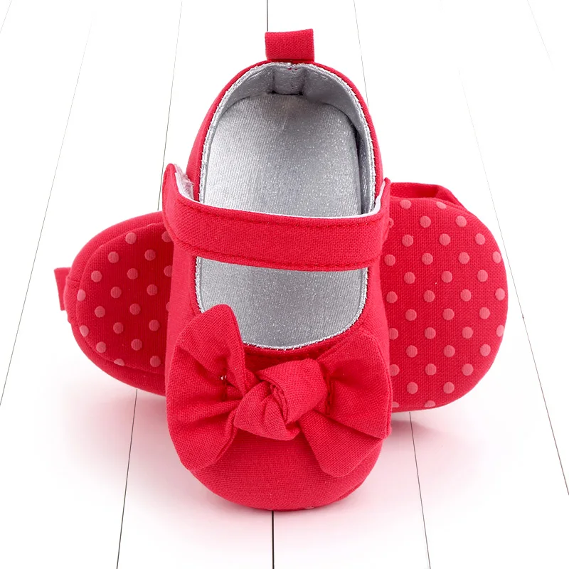 Baby Girl Shoes Mary Jane Soft Cotton Cute Bowknot Baby Infant Shoes Girls 0-6-12 Months 11cm/12cm/13cm Baby Shoes Factoey 2023