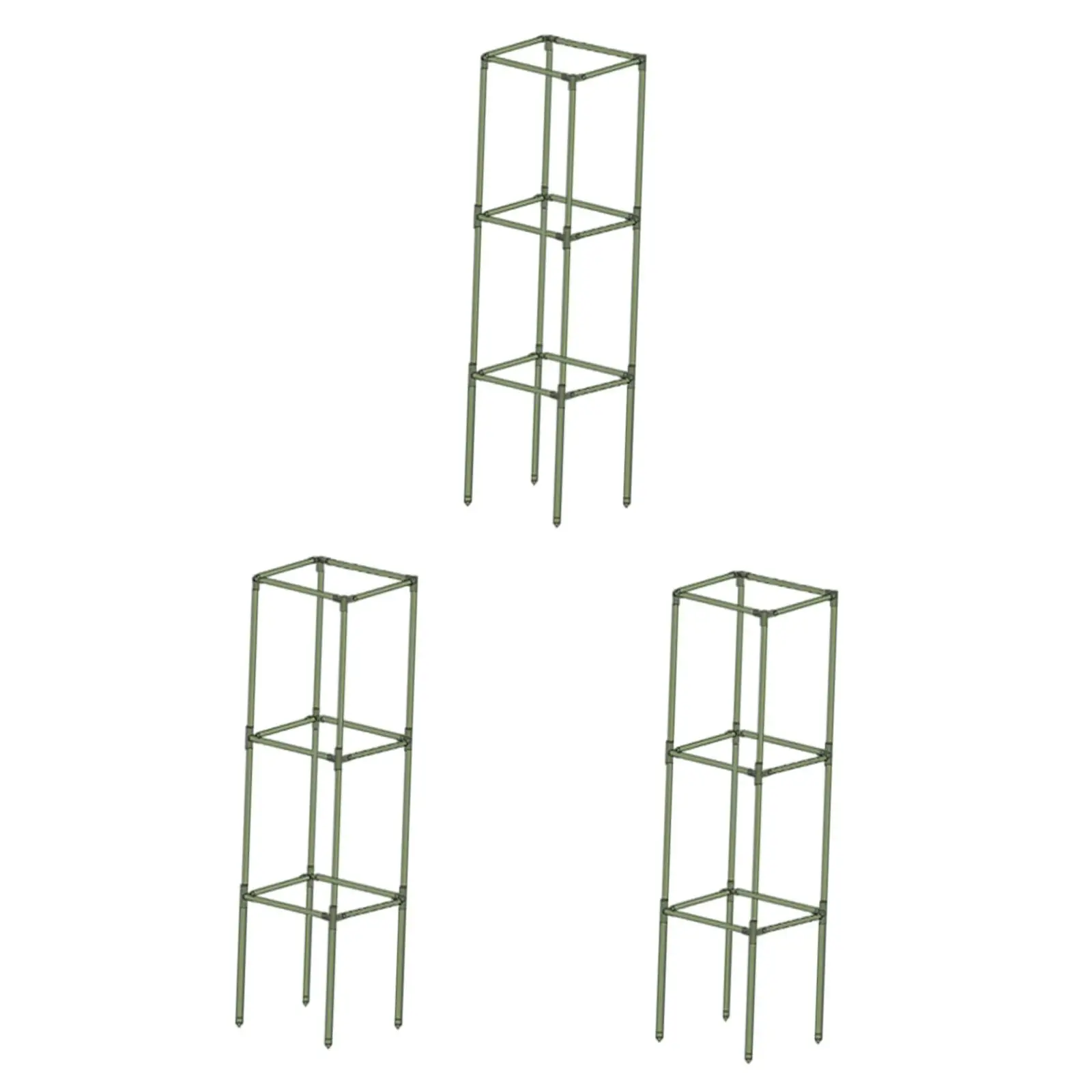

3Pcs Square Tomato Cages Plant Stakes Support Cages Trellis Multi Functional Climbing Plant Support Holders for Beans Grapes