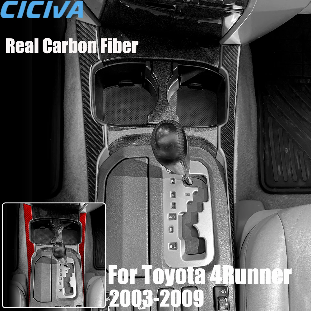 

Real Carbon Fiber Car Accessories Center Console Strips Cover Soft Sticker For Toyota 4Runner 2003 2004 2005 2006 2007 2008 2009