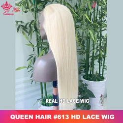 Real HD Lace 613 Blonde 13x6 13x4 Lace Full Frontal HD 5x5 Closure Wig Invisible Melt Skin Lace 100% Human Hair Wigs Queen Hair