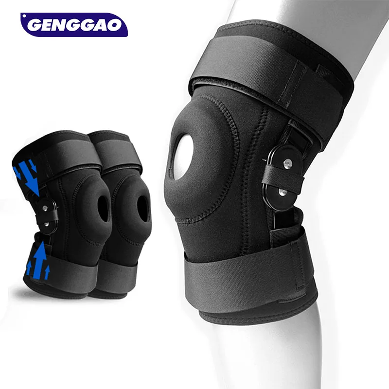 

1/2Pcs Hinged Knee Brace, GEL Patella Support with Removable Dual Side Stabilizers, Knee Support for Meniscus Tear, Relieves ACL