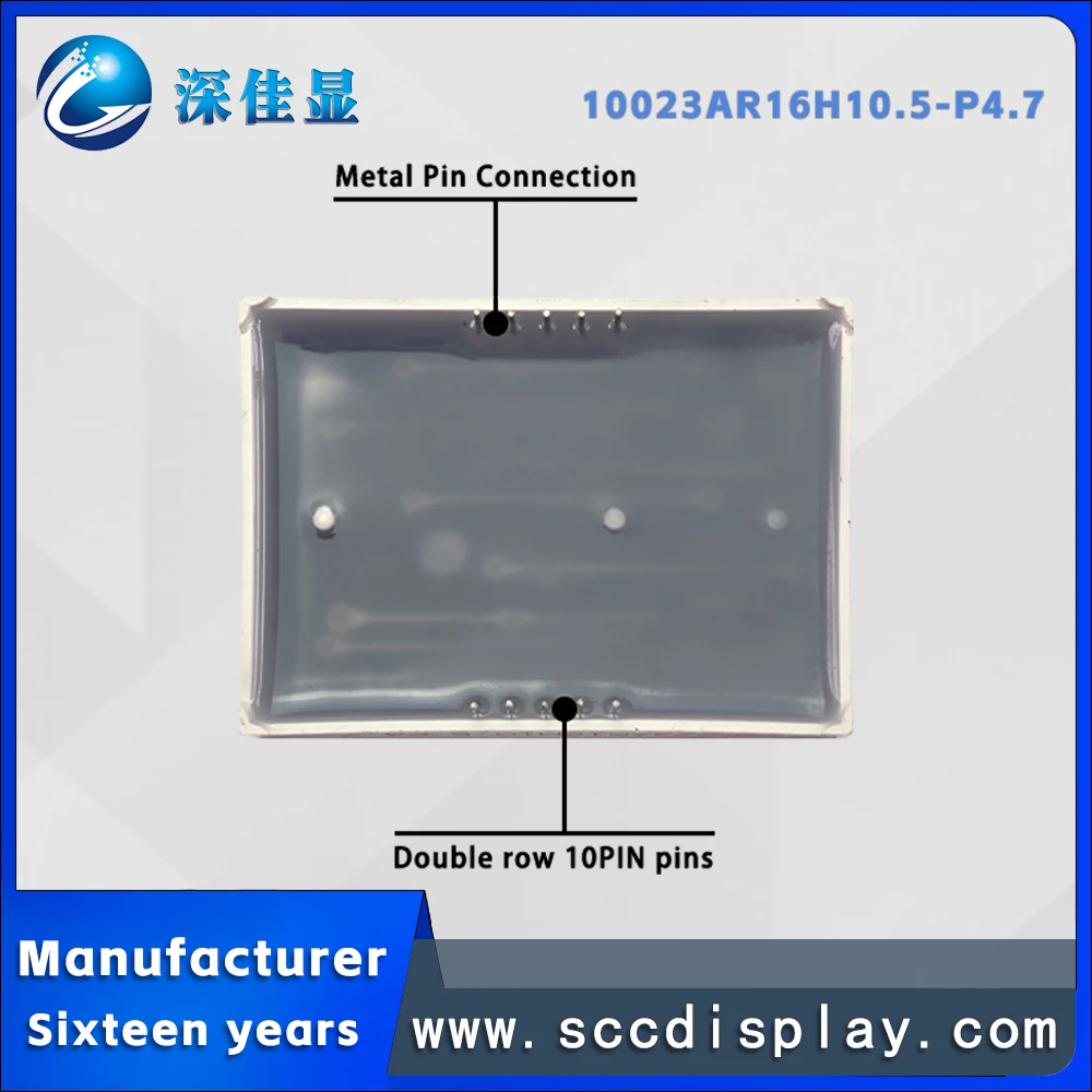 Factory wholesale 10023AR 45X32X10.5MM high brightness 1-inch eight segment dual digit LED digital tube with decimal point