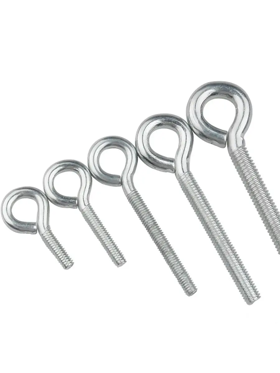 Leijiu Kohlenstoffstahl Augenschraube / Ringhaken / Ringbolzen / Geschlossene Schafösen-Maschinenschraube M3M4M5M6M8M10 – Detail 6