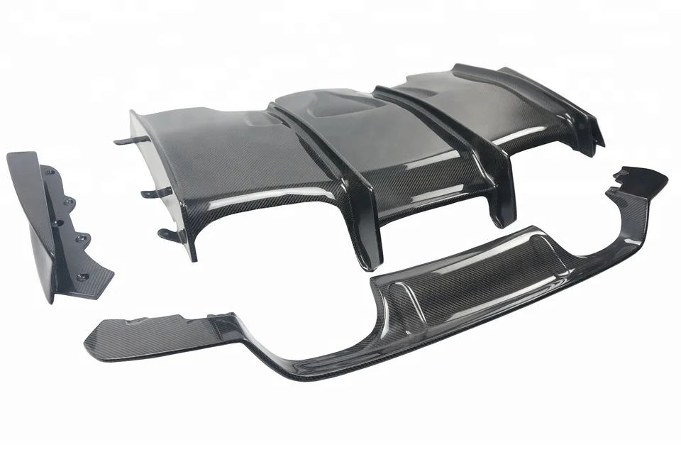 4 Pcs Car Carbon Fiber PSM Type Rear Bumper Diffuser For  F80 F82 M3 M4 2015+