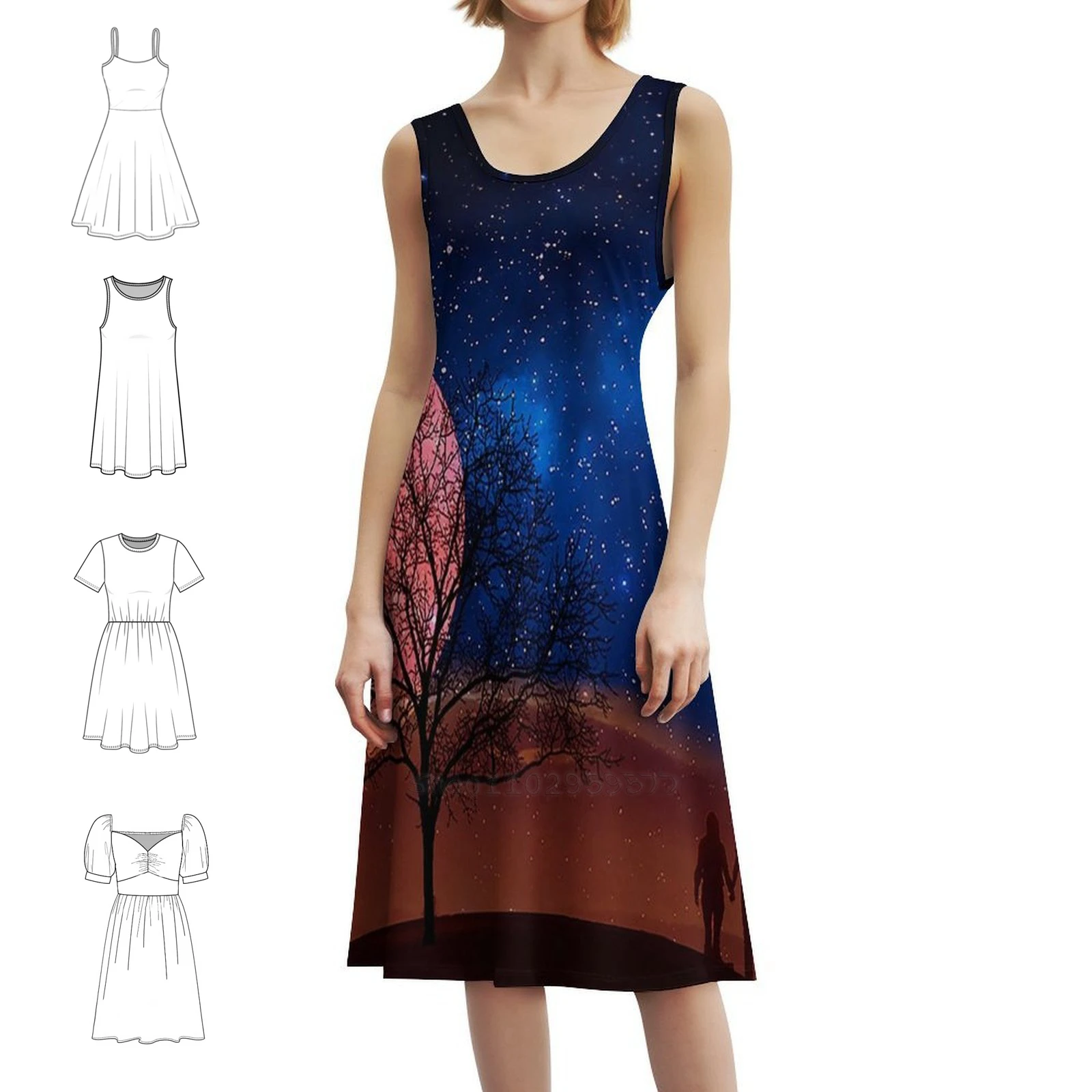 

Red Moon Lovers Повседневное платье в корейском стиле для женщин Простые повседневные офисные женские платья Red Moon Lovers Red Moon Night Sky Evening