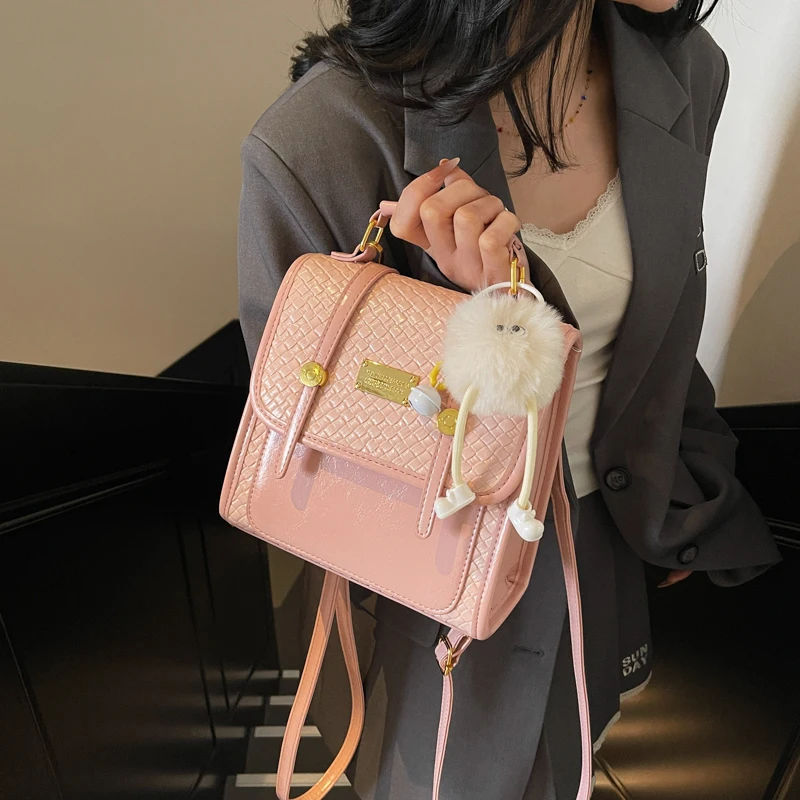

2025 Cute Mini Leather Backpack for Women Adorable Fairy Decor Small Daypack Stylish Shoulder Bag Handbag for Everyday & Parties