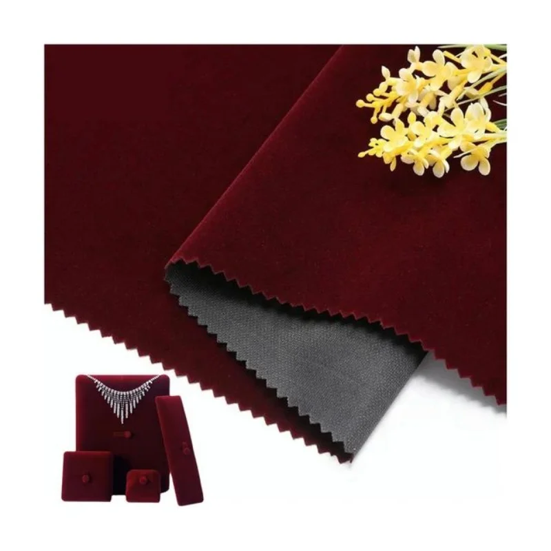 1m/5m/10m/20m*45cm Weinroter Selbstklebender Samtstoff, Klebender Flockstoff für Weihnachtsdekorationen, 1,2mm – Detail 6