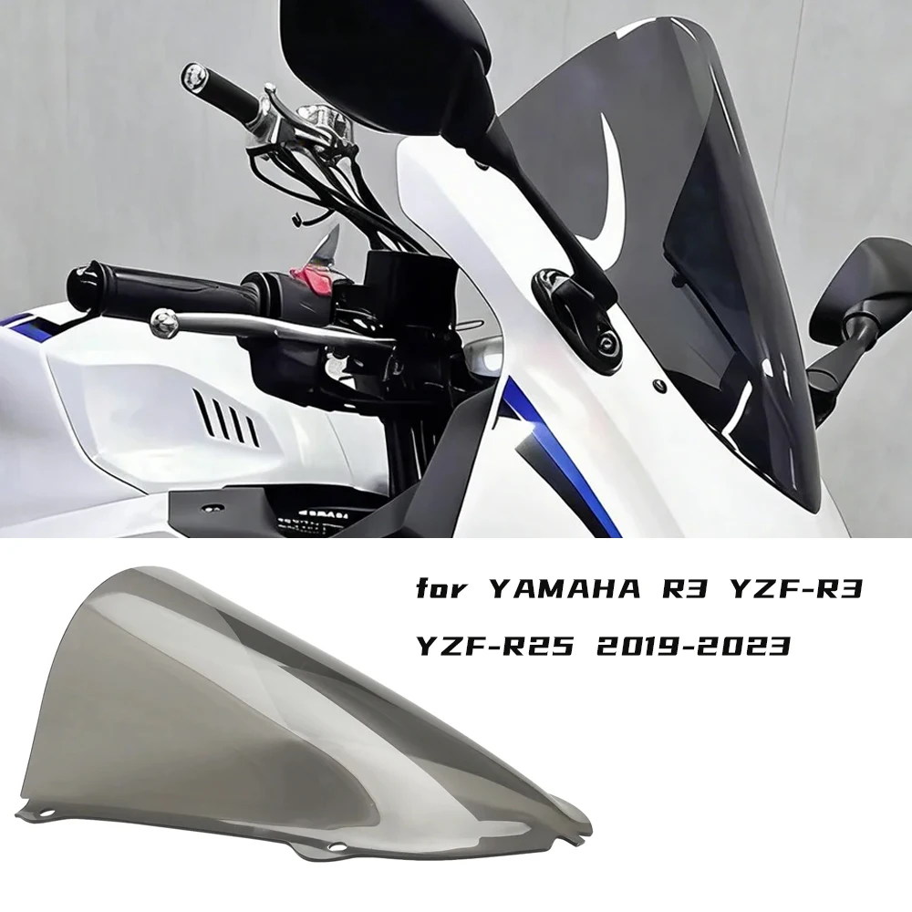 Двойной ветровой дефлектор для мотоциклов Yamaha YZF-R3 YZF-R25 2019-2023, ветрозащитные дефлекторы, аксессуары для ветровых стекол YZF R3/R25