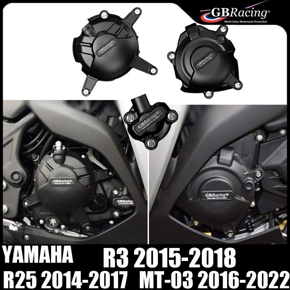 

For YAMAHA MotorcycleR3 2015-2018/R25 2014-2017/MT-03 2016-2022 Clutch, Water Pump, Engine Protective Cover