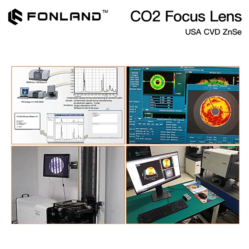 Fonland Focus Lens USA CVD ZnSe DIA 12 15 18 19.05 20 FL 38.1 50.8 63.5 76.2 101.6 127mm for CO2 Laser Engraving Cutting Machine