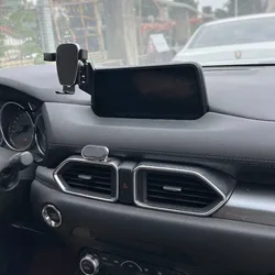 Car Phone Holder Screen Fixed Base For Mazda CX5 CX-5 KF 2017 2018 2019 2020 Wireless Charger Holder Mobile Stand Accessories