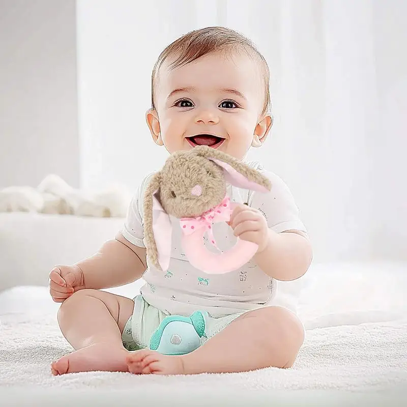 Zacht rammelaarspeelgoed Zachte rammelaars en pluche ringen Schattig lichtgewicht handgemaakt knuffel voor baby's Jongens Meisjes Reizen