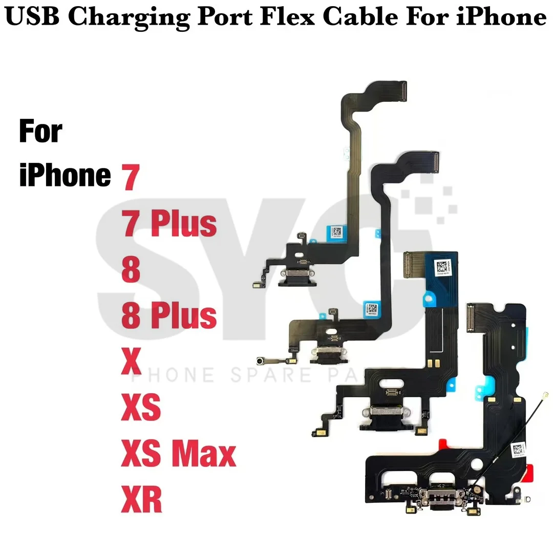

SYC Good Quality USB Port Charger Dock Connector Mic Charging Flex Cable for IPhone 7 8 Plus Xs Max X XR Dock Charging Flex