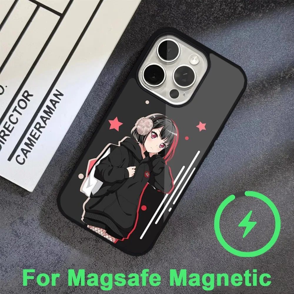 BanG Dream anime Phone Case For iPhone 15 14 13 12 11 Pro Max Plus  Magsafe Black Soft Cover